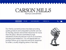 Tablet Screenshot of carsonmills.com